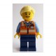 LEGO City női vasutas munkás minifigura 60198 (trn245)